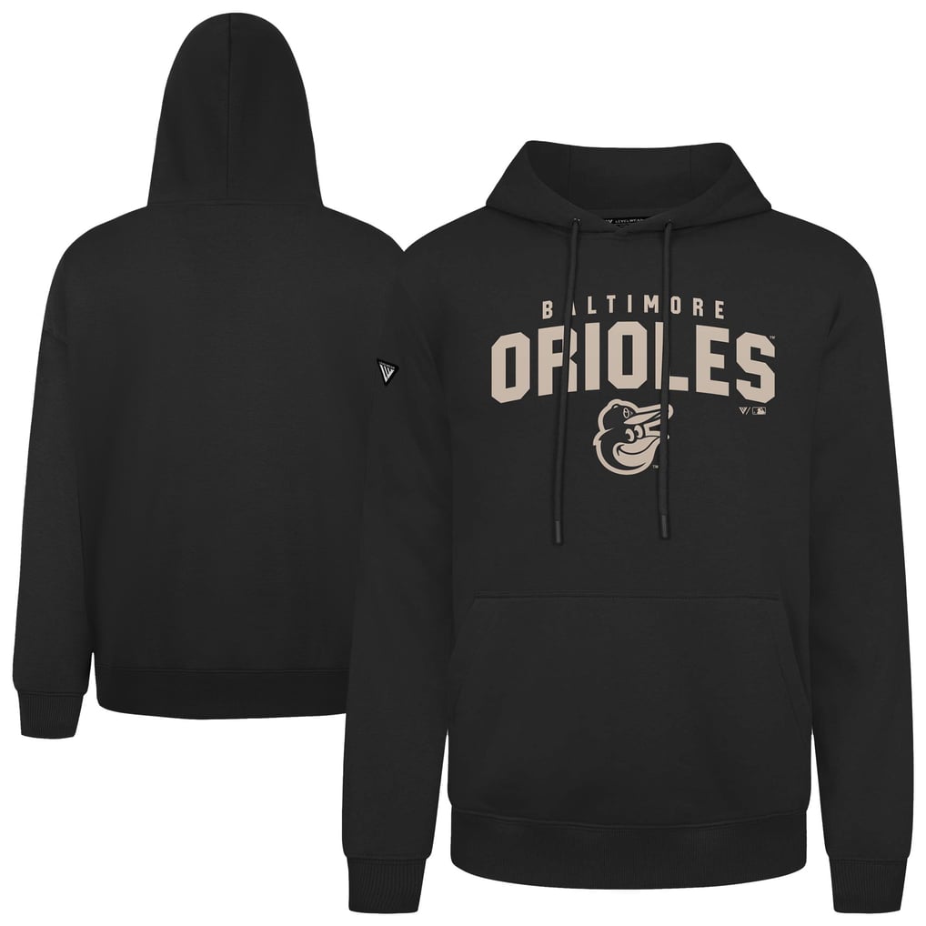 Baltimore Orioles Levelwear Podium Team Arch Pullover Hoodie - Black