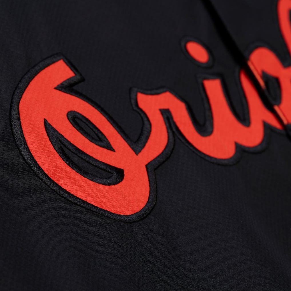  Baltimore Orioles Mitchell & Ness Full-Snap Hooded Coaches Jacket - Black