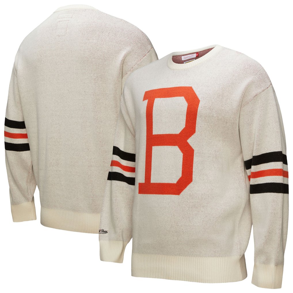 Baltimore Orioles Mitchell & Ness Retro Pullover Sweater - Cream