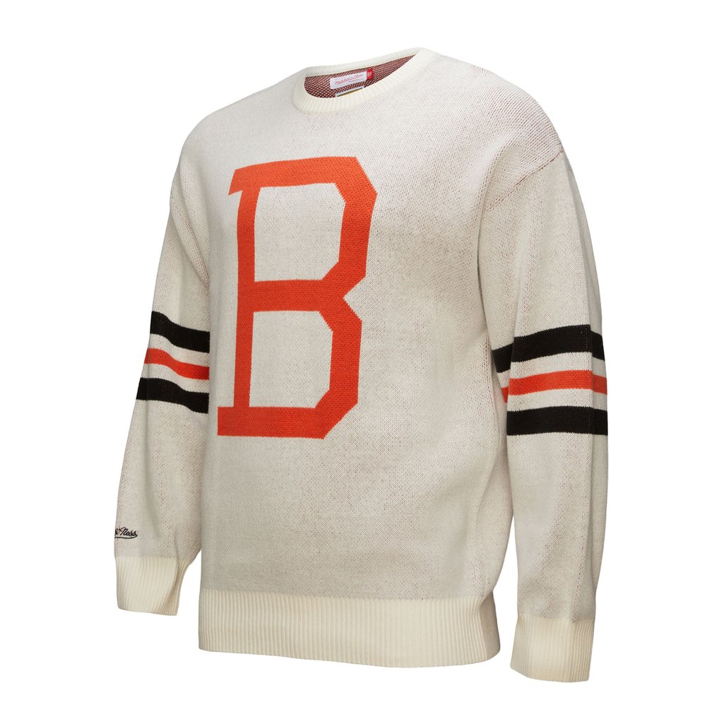Baltimore Orioles Mitchell & Ness Retro Pullover Sweater - Cream