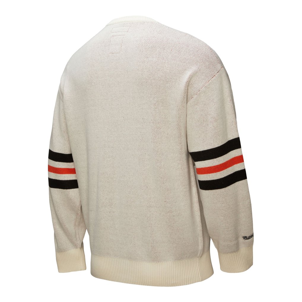 Baltimore Orioles Mitchell & Ness Retro Pullover Sweater - Cream