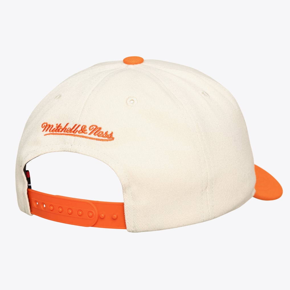  Baltimore Orioles Mitchell & Ness Flawless Stretch-Snapback Hat - Cream/Orange