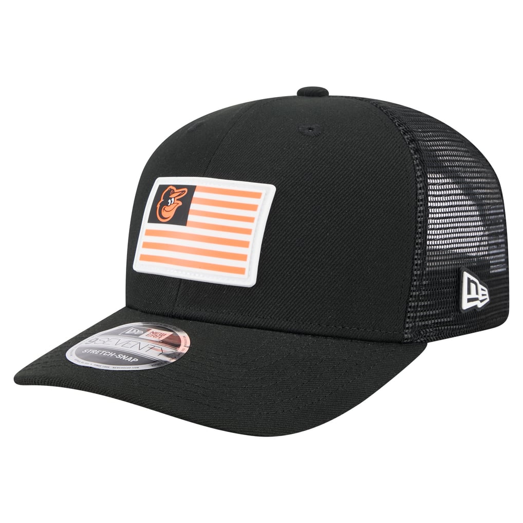 Baltimore Orioles New Era Flag 9SEVENTY Stretch-Snap Hat - Black