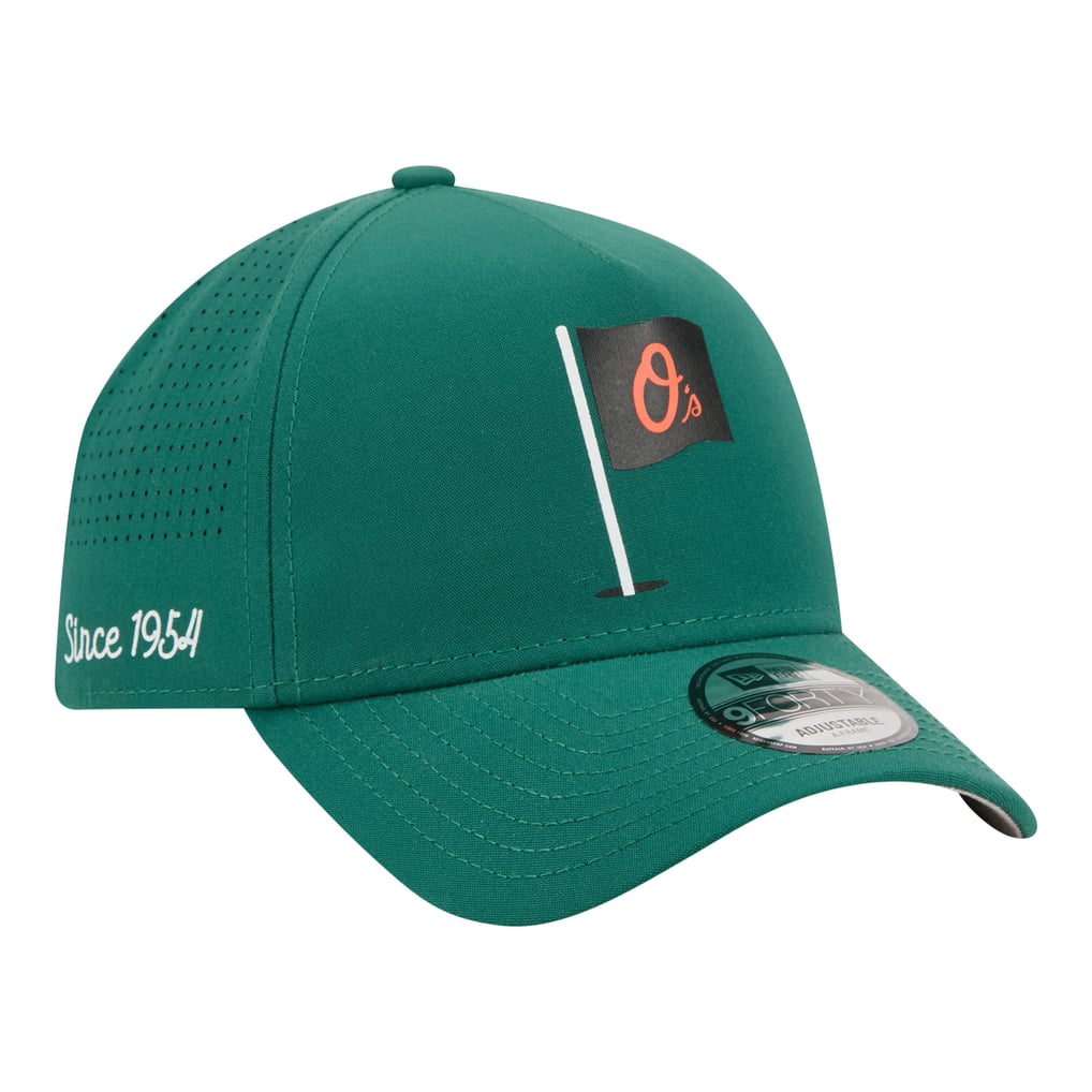  Baltimore Orioles New Era Pin Seeker 9FORTY A-Frame Adjustable Hat - Green