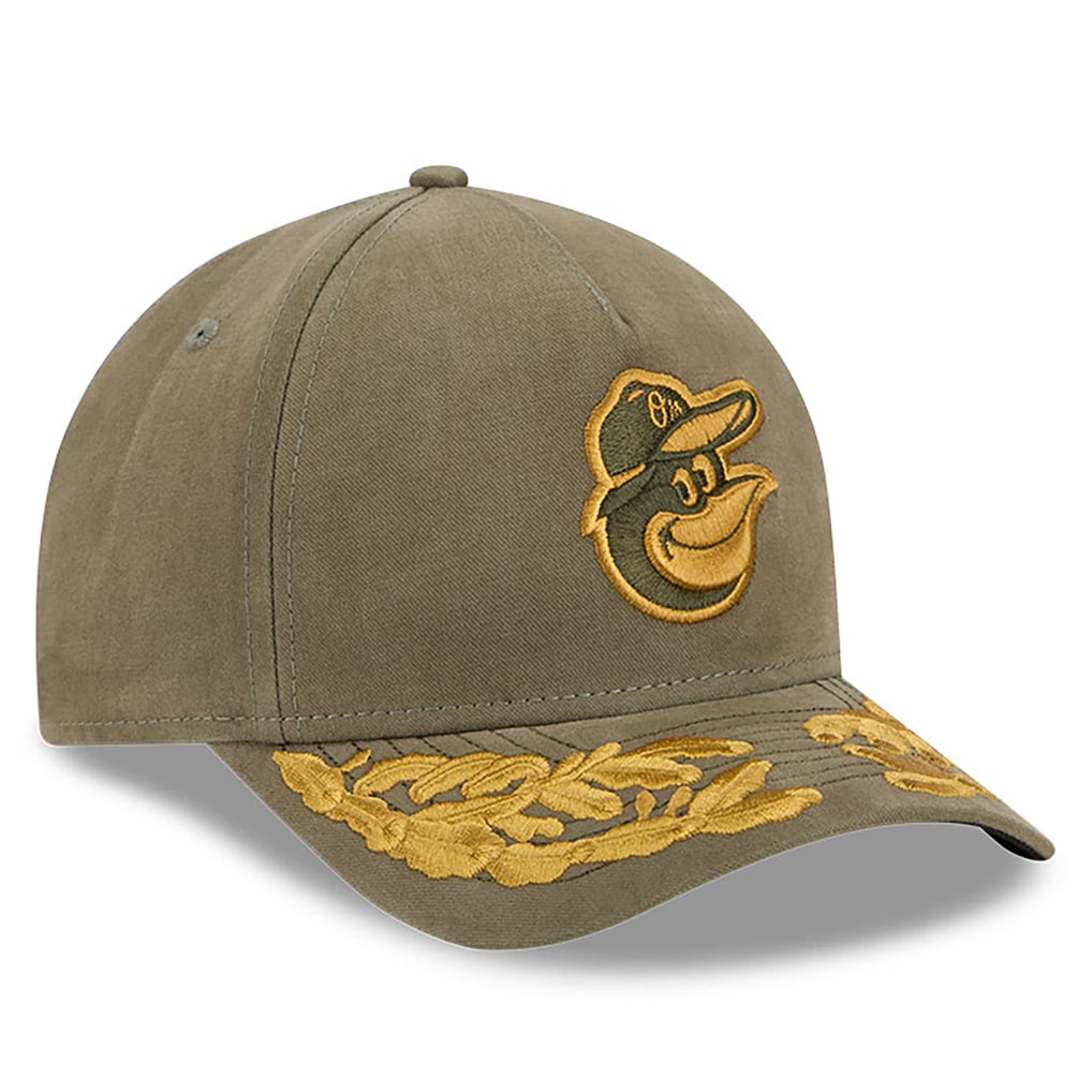  Baltimore Orioles New Era x Alpha Industries A-Frame 9FORTY Adjustable Hat - Olive