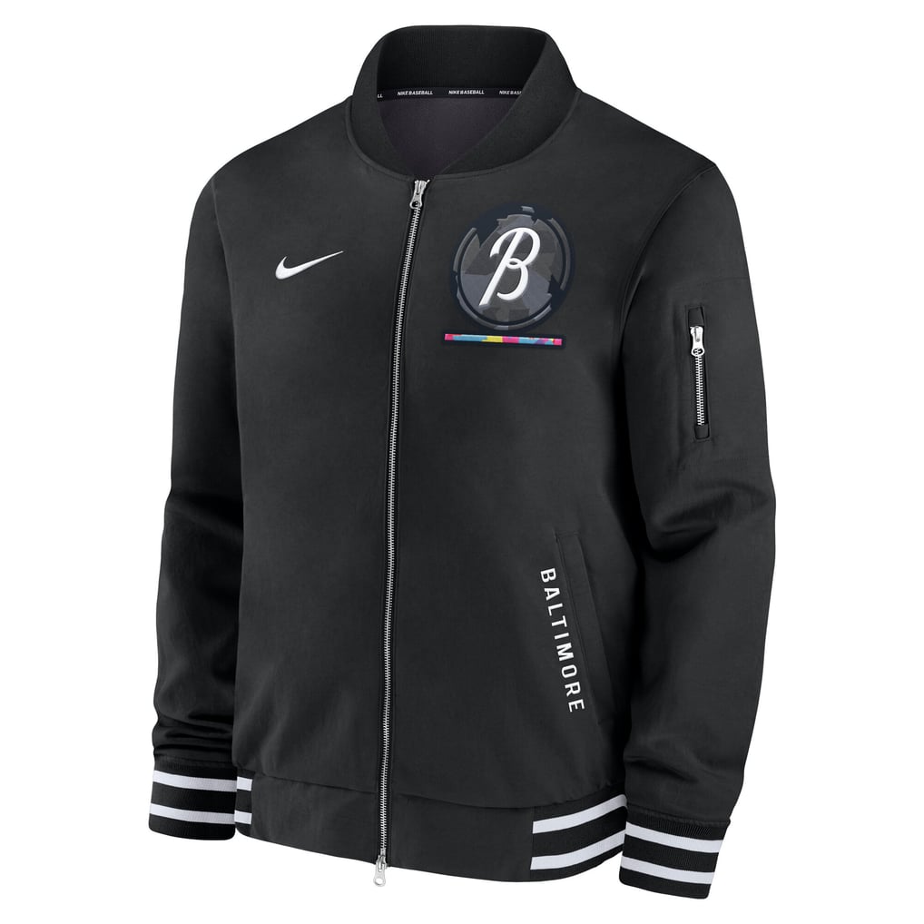  Baltimore Orioles Nike Authentic Collection City Connect Full-Zip Bomber Jacket - Black