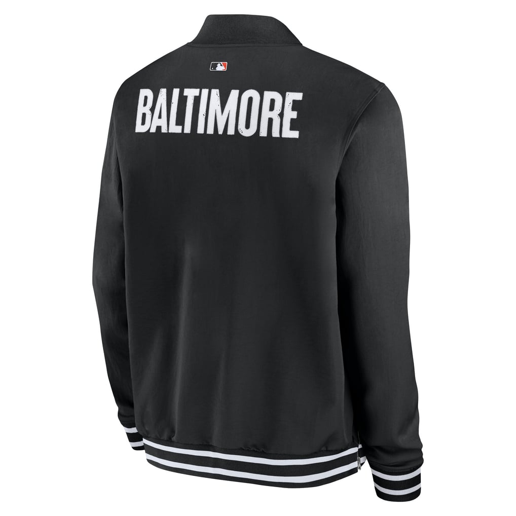  Baltimore Orioles Nike Authentic Collection City Connect Full-Zip Bomber Jacket - Black