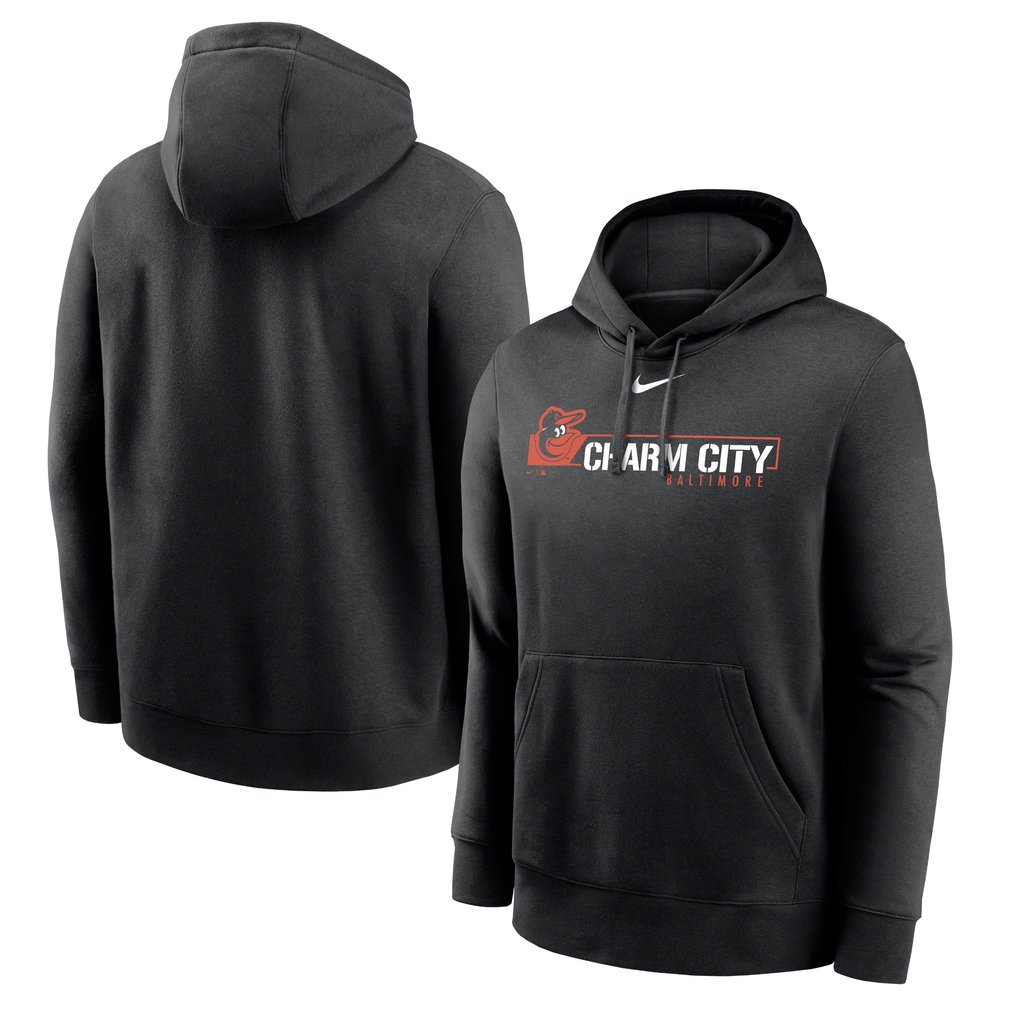 Baltimore Orioles Nike Local Club Pullover Hoodie - Black