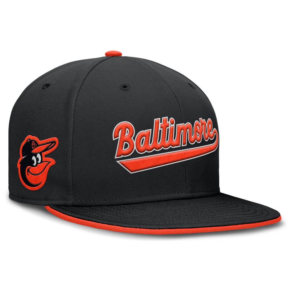 Baltimore Orioles Nike Primetime Dri-FIT Round Bill True Fitted Hat - Black