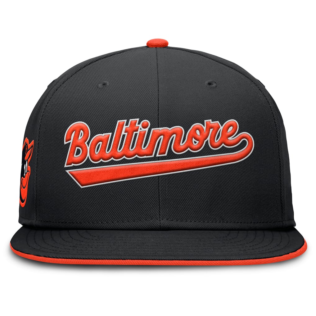 Baltimore Orioles Nike Primetime Dri-FIT Round Bill True Fitted Hat - Black