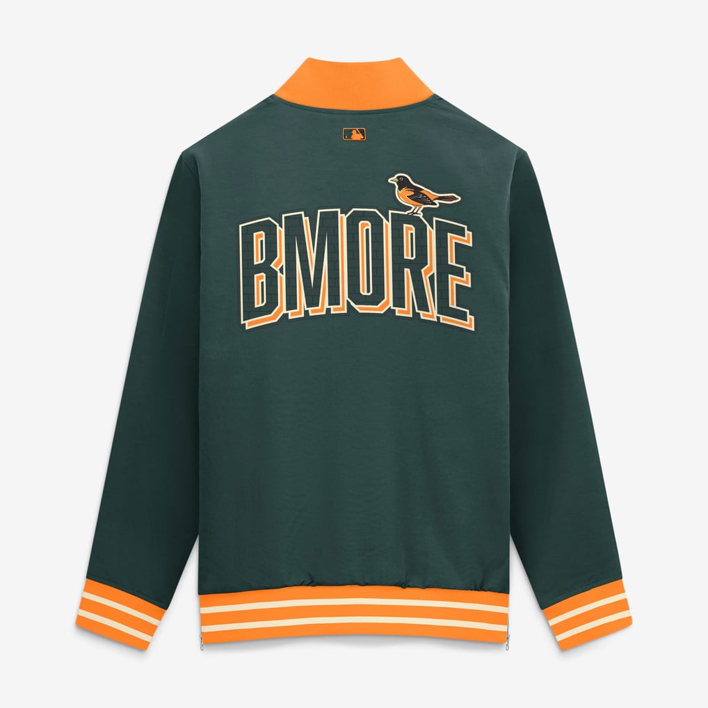 Baltimore Orioles Nike 2026 City Connect Authentic Collection Relaxed Full-Zip Bomber Jacket - Green