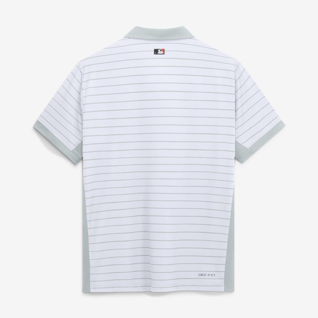 Baltimore Orioles Nike Authentic Collection Striped Victory Dri-FIT Polo - White