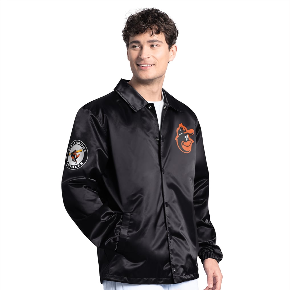  Baltimore Orioles Starter Cooperstown Collection Point Man Full-Snap Coaches Jacket - Black