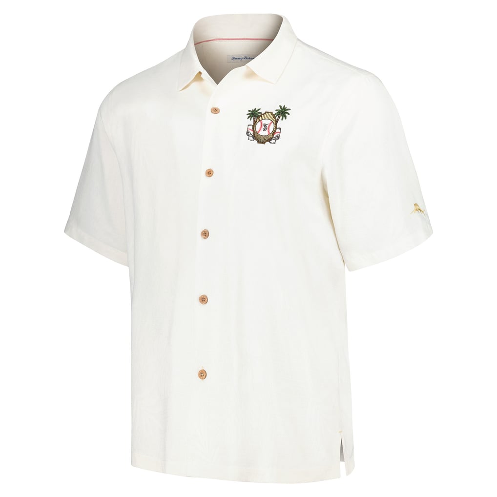 Baltimore Orioles Tommy Bahama Pitcher's Paradiso Button-Up Camp Shirt - White