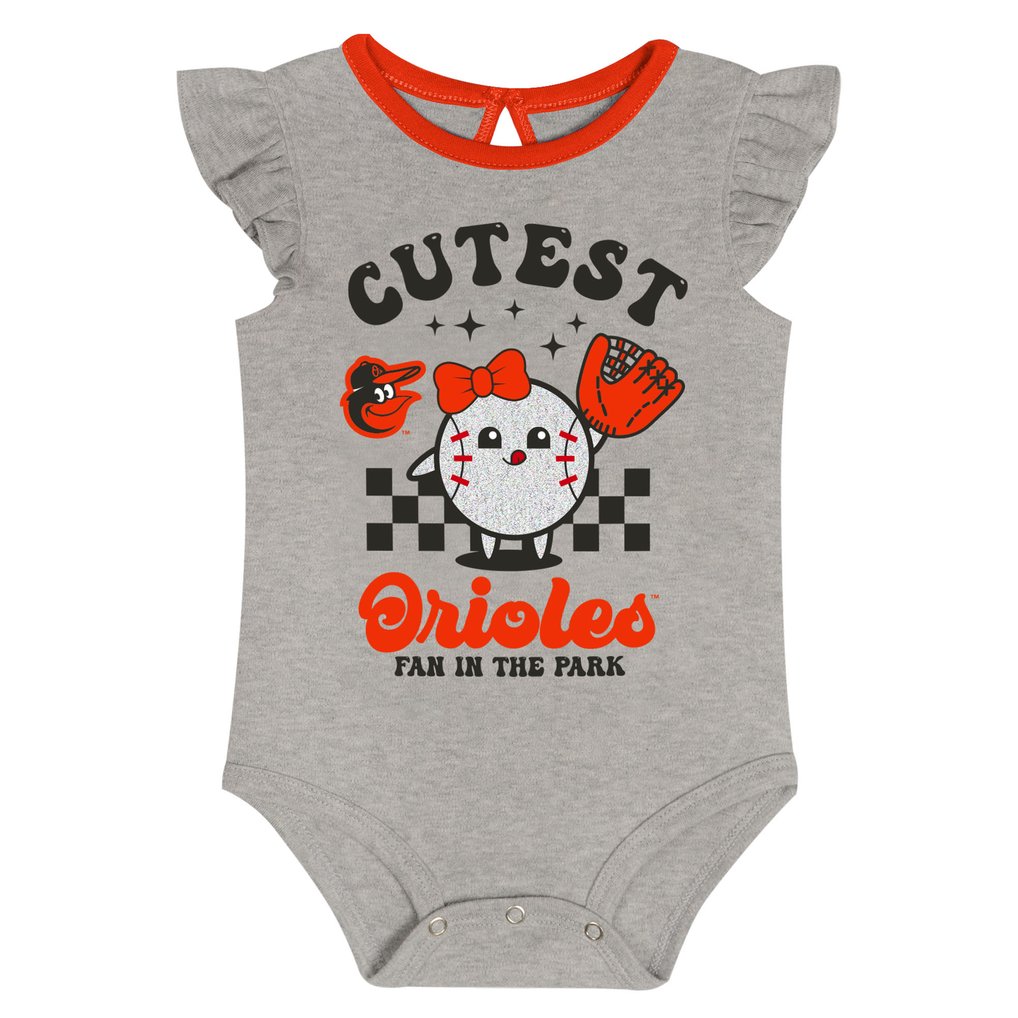  Baltimore Orioles Newborn Cutie Ball Two-Pack Bodysuit Set