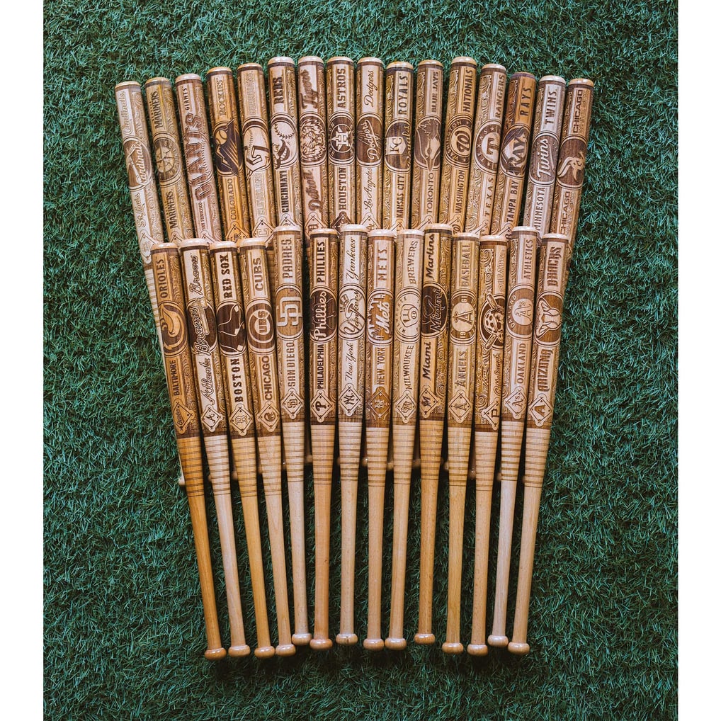 Baltimore Orioles Pillbox Bat Company Team Mini Mural Bat