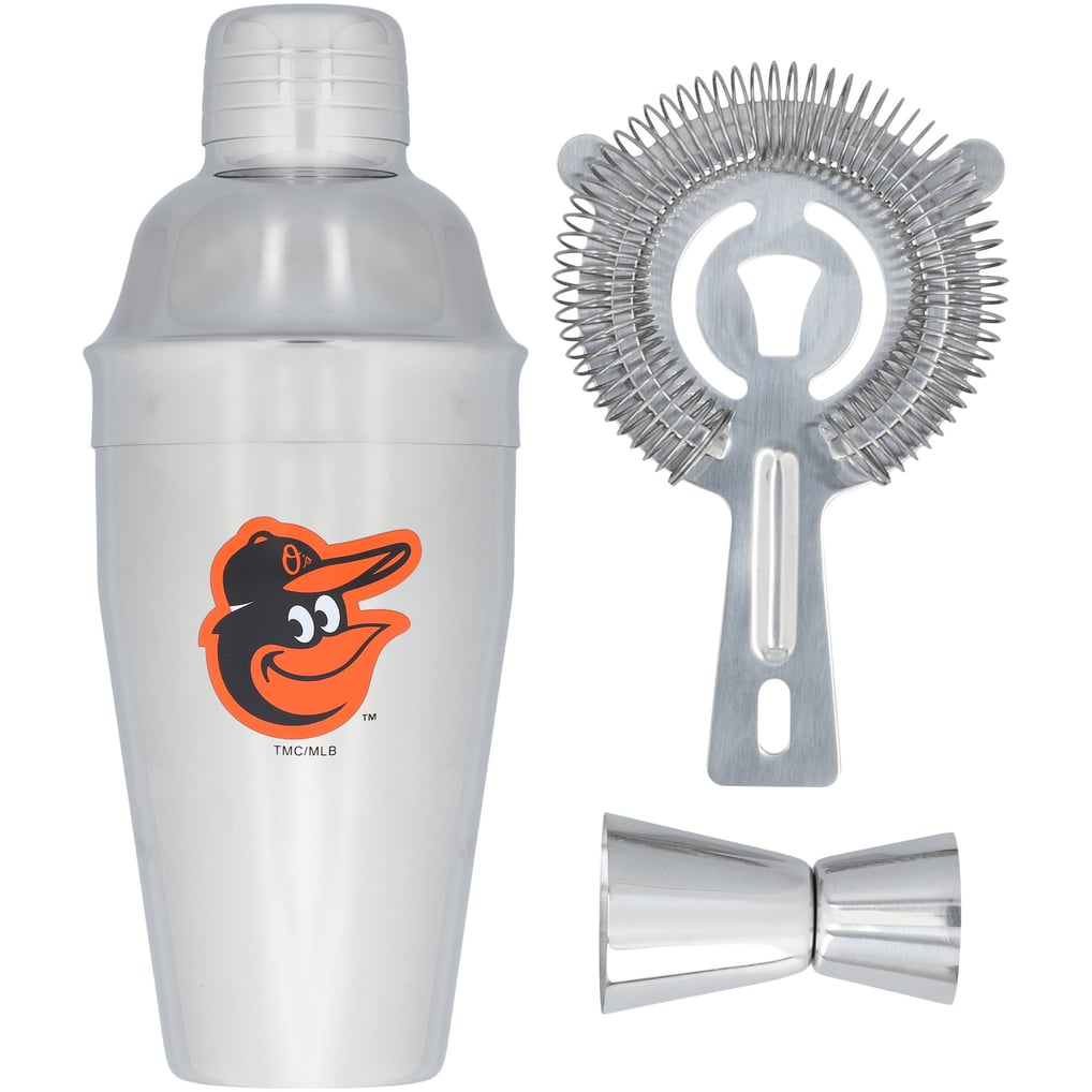 Baltimore Orioles The Memory Company Stainless Steel Shaker, Strainer & Jigger Set