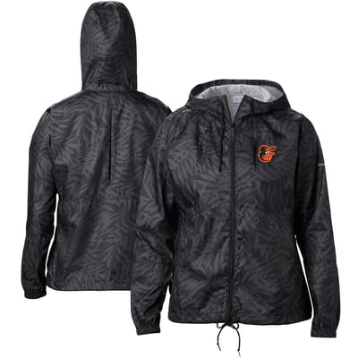 Baltimore Orioles Columbia Women's Flash Forward Full-Zip Windbreaker Jacket - Black