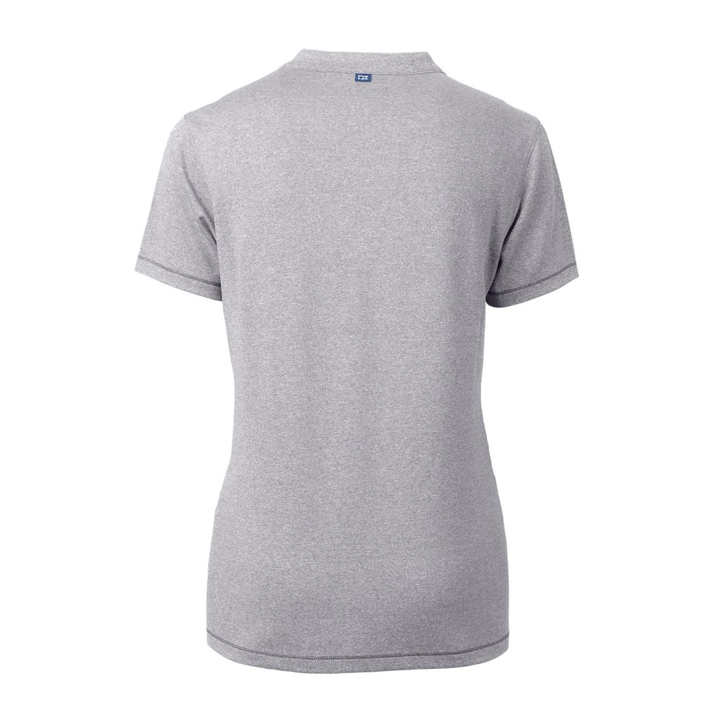 Baltimore Orioles Cutter & Buck Women's DryTec Forge Stretch V-Neck Blade Top - Heather Gray