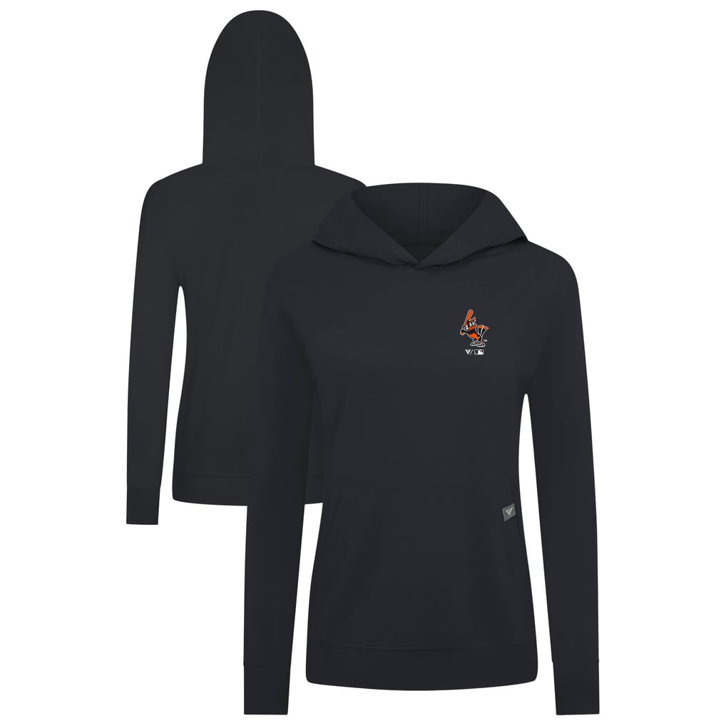 Baltimore Orioles Levelwear Women's Cooperstown Collection Relay Core Logo Pullover Hoodie - Black