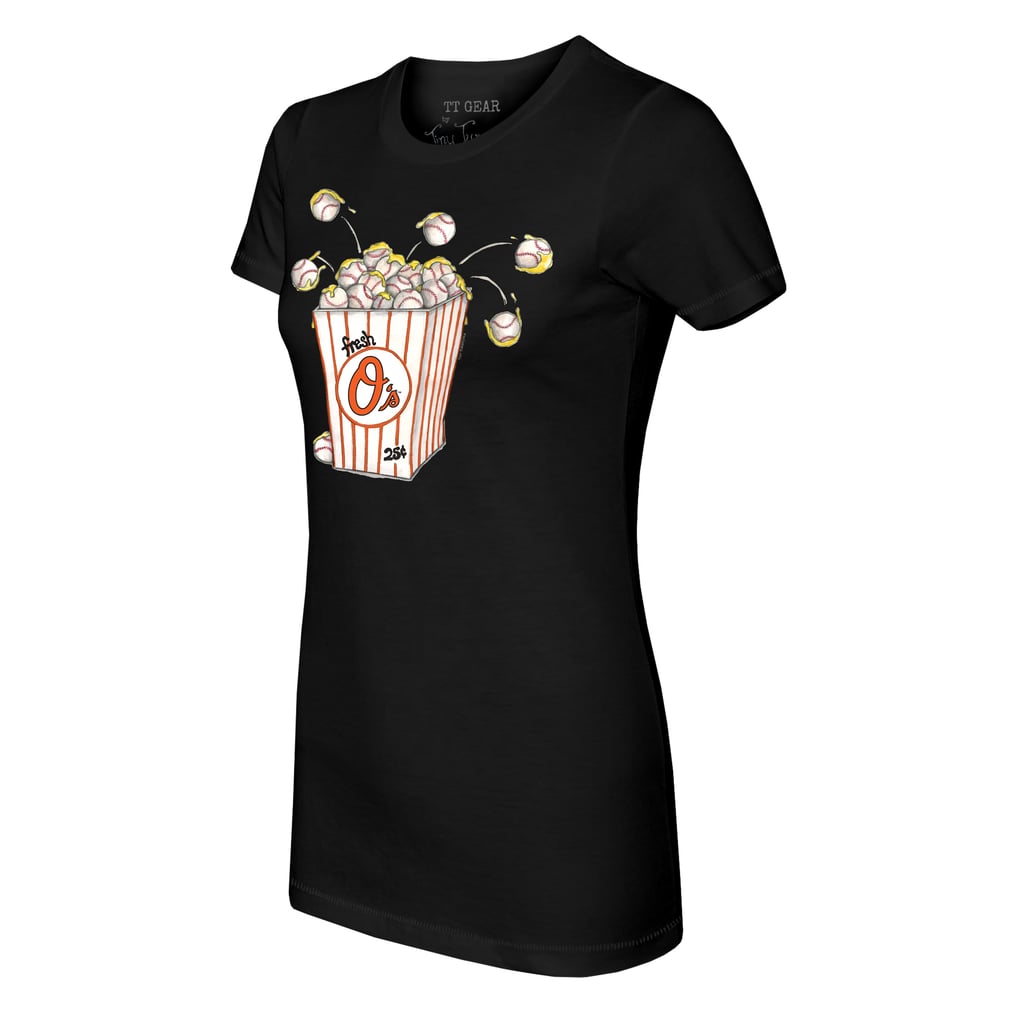 Baltimore Orioles Tiny Turnip Women's Popcorn T-Shirt - Black
