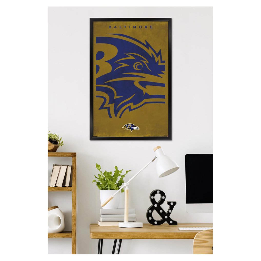  Baltimore Ravens 24" x 36" Framed Poster