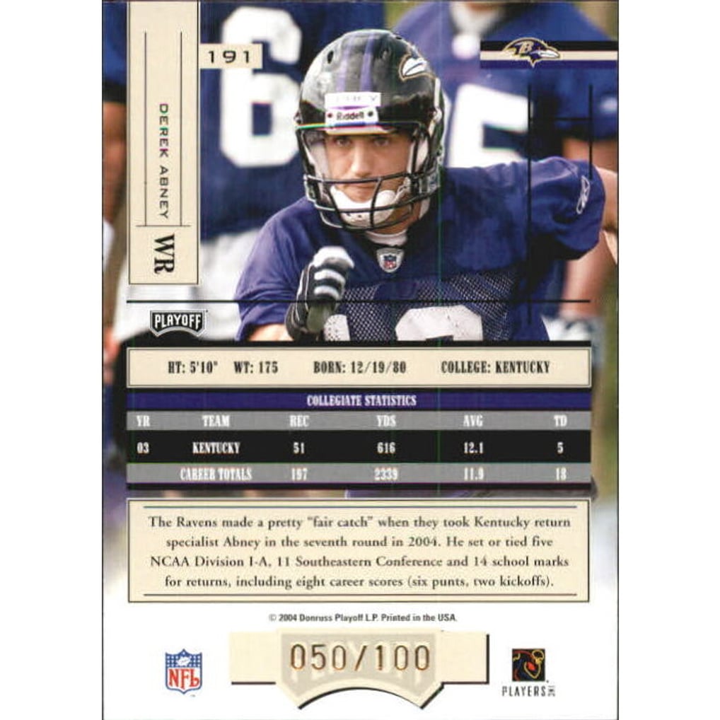2004 Absolute Memorabilia Spectrum #191 Derek Abney