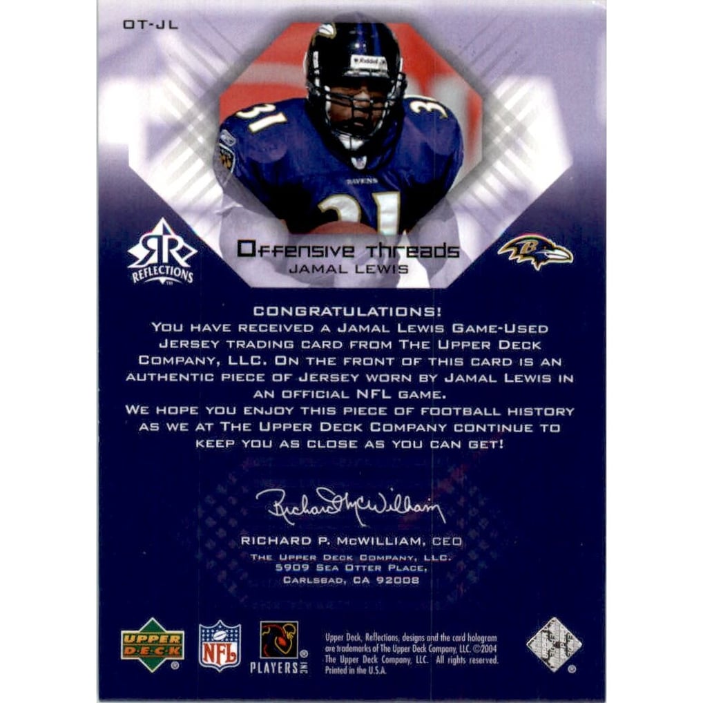2004 Reflections Offensive Threads #OTJL Jamal Lewis