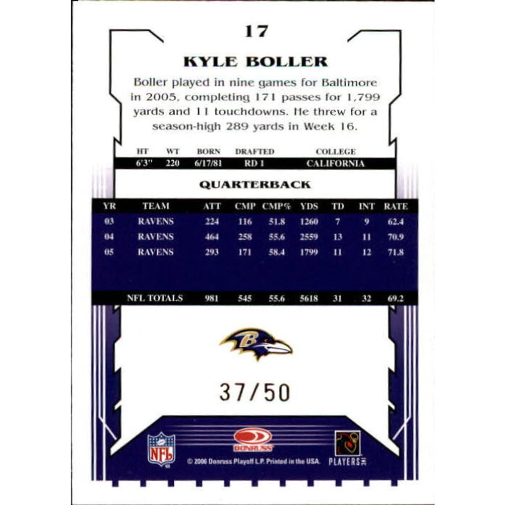 2006 Select Gold #17 Kyle Boller