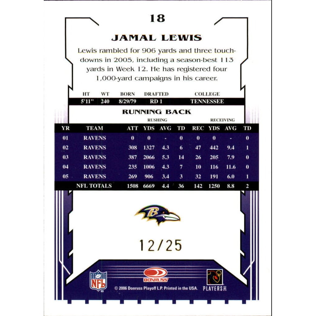 2006 Select Red #18 Jamal Lewis