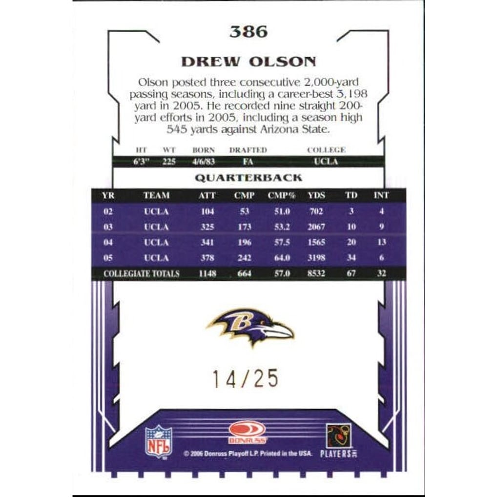 2006 Select Red #386 Drew Olson