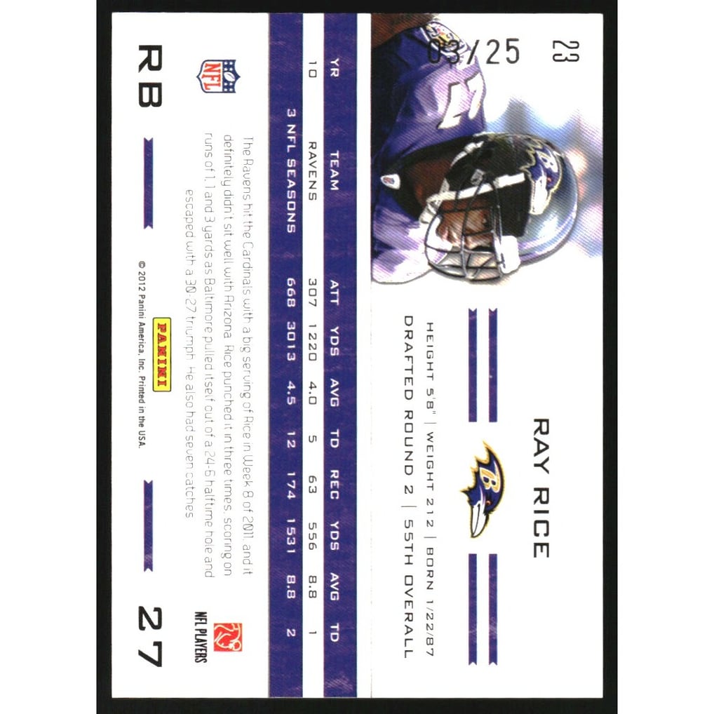 2011 Totally Certified Gold #23 Ray Rice