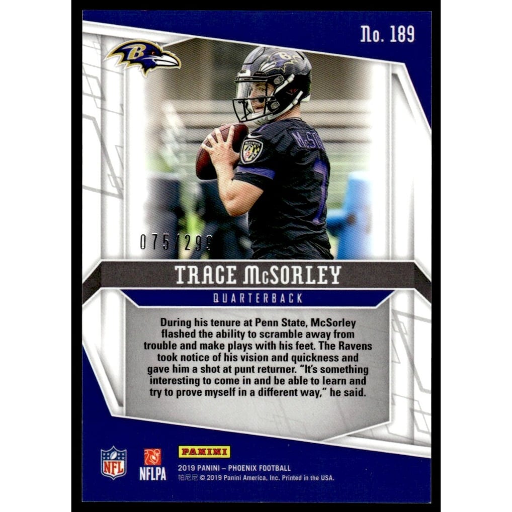 2019 Panini Phoenix Red #189 Trace McSorley