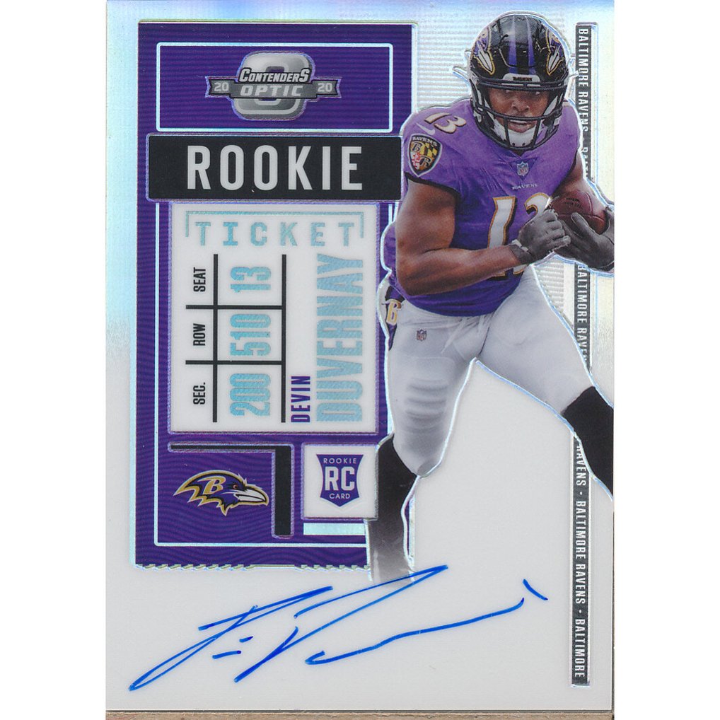 2020 Panini Contenders Optic Silver #132 Devin Duvernay AU