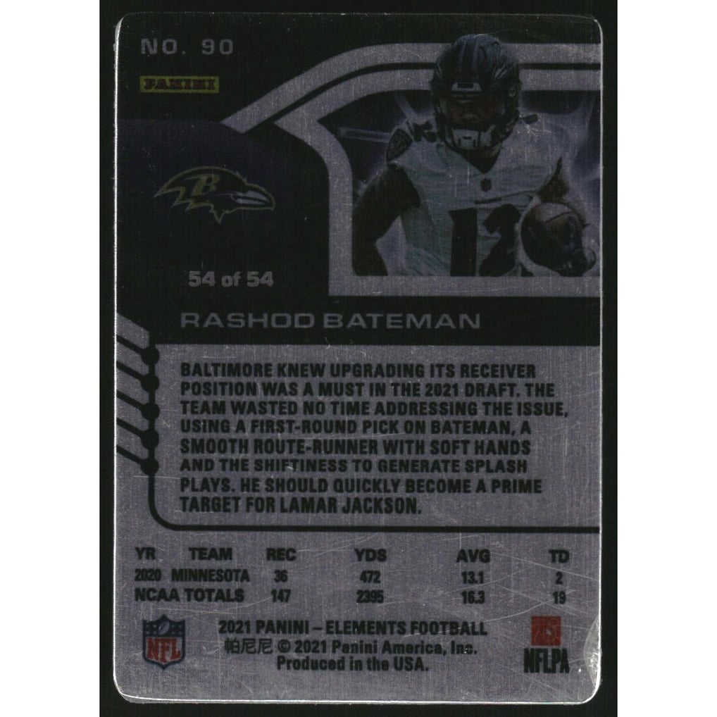 2021 Panini Elements Xenon #90 Rashod Bateman