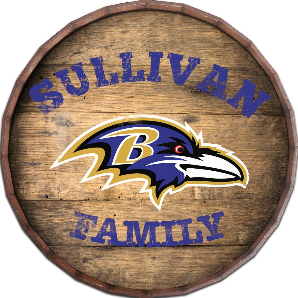 Baltimore Ravens 24" Personalized Barrel Top