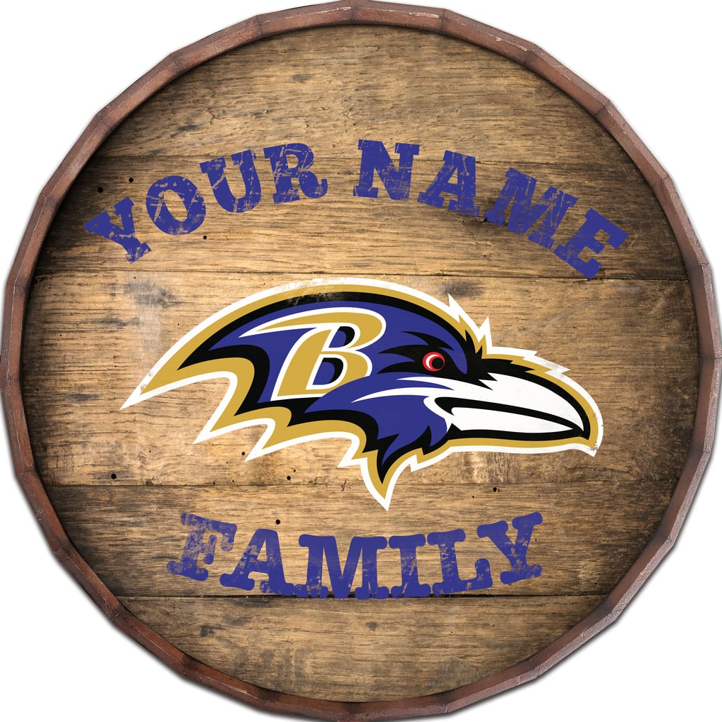 Baltimore Ravens 24" Personalized Barrel Top