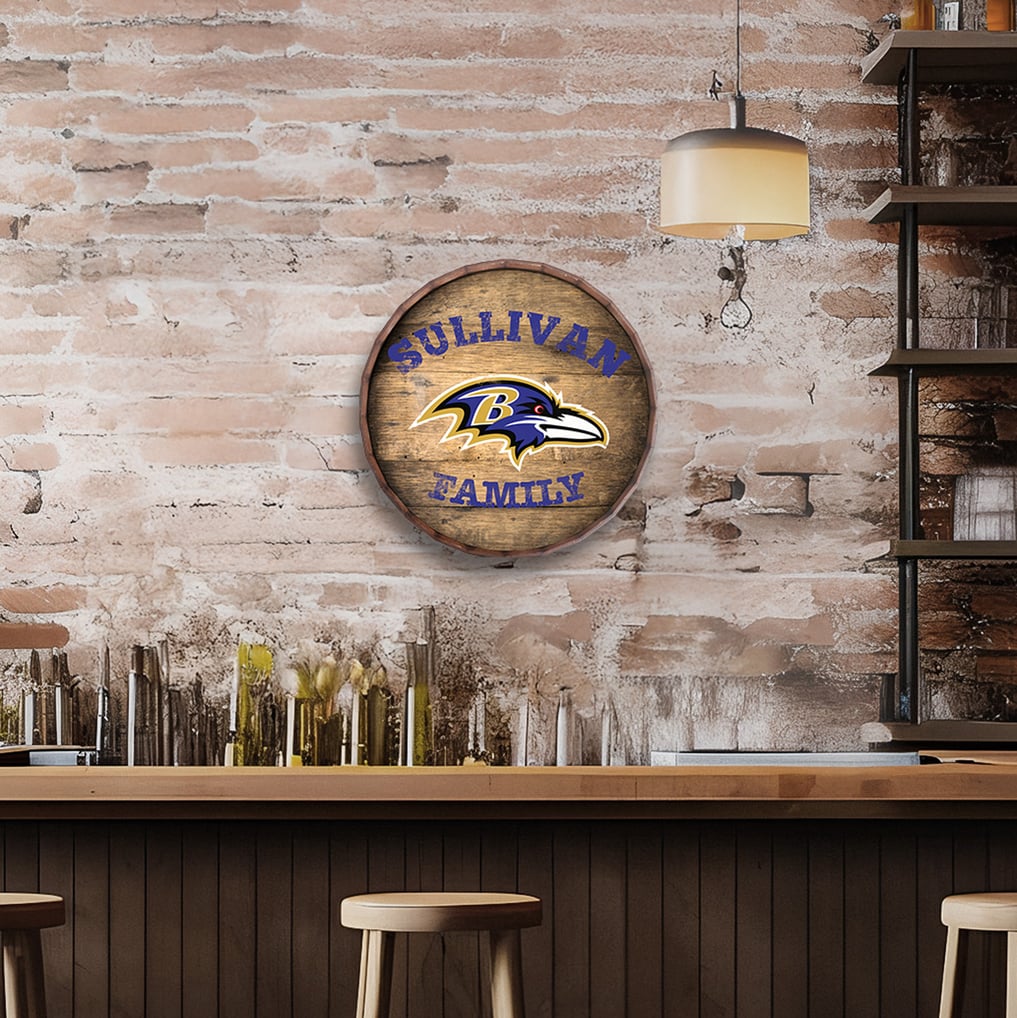 Baltimore Ravens 24" Personalized Barrel Top