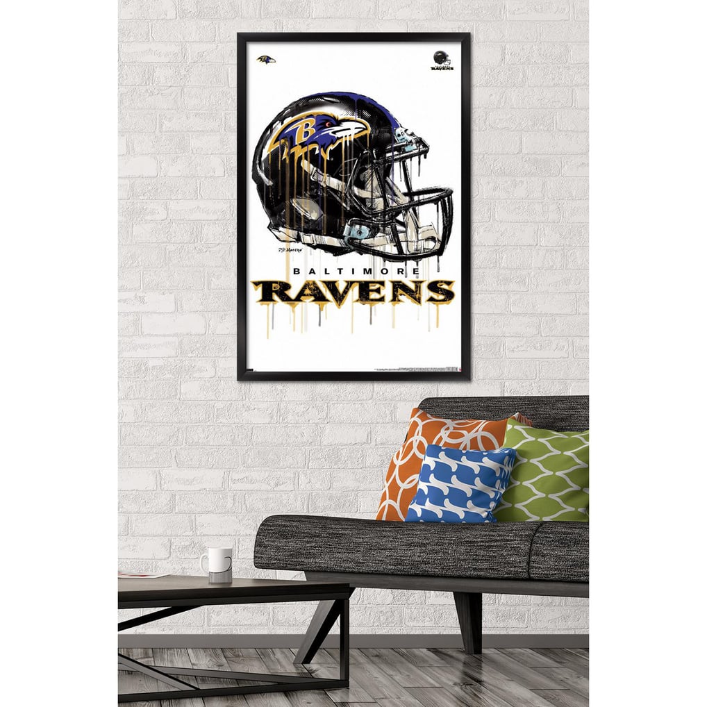 Baltimore Ravens 24.25'' x 35.75'' Framed Helmet Poster