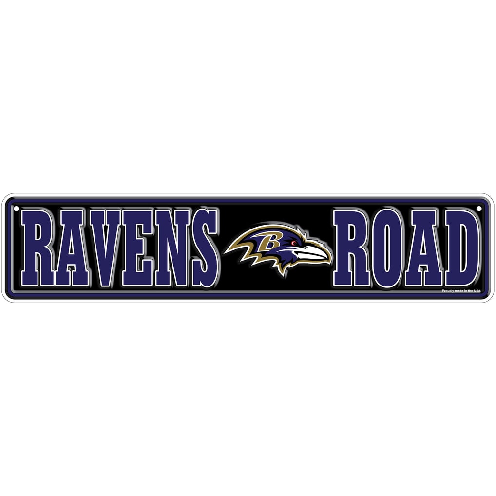 Baltimore Ravens 4" x 18" Team Boulevard Metal Sign