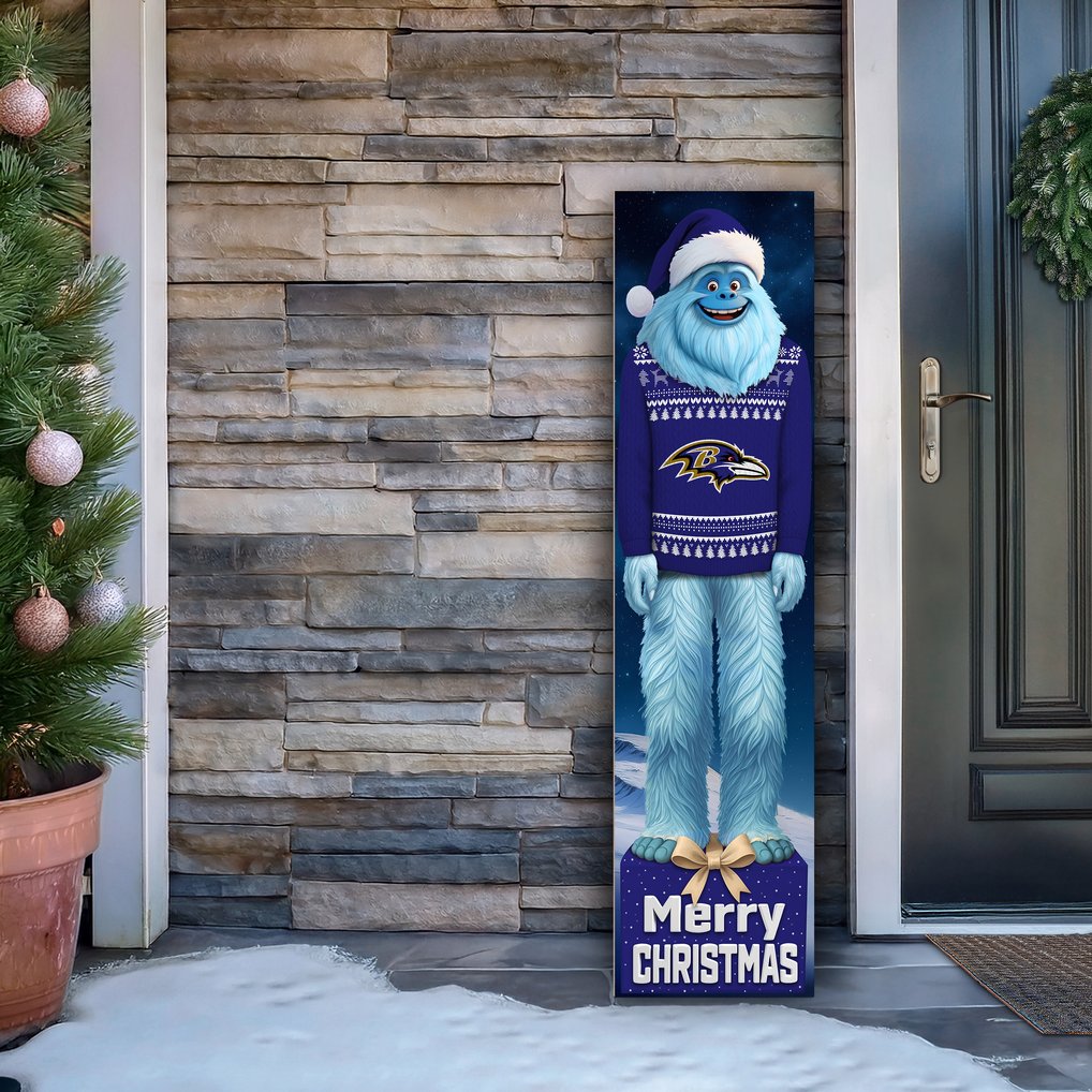 Baltimore Ravens 48" Yeti Christmas Leaner