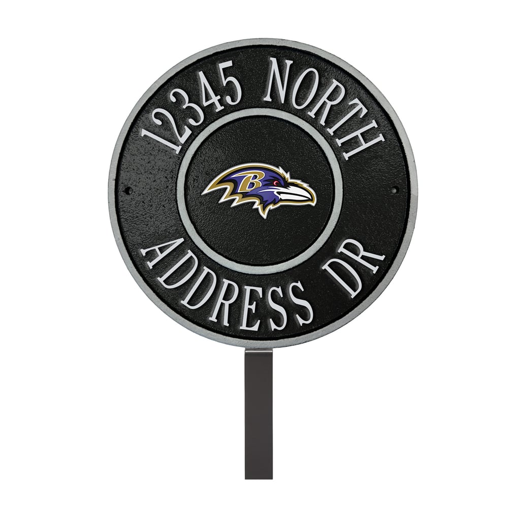 Baltimore Ravens 9" Round Personalized Logo Address Plaque Sign