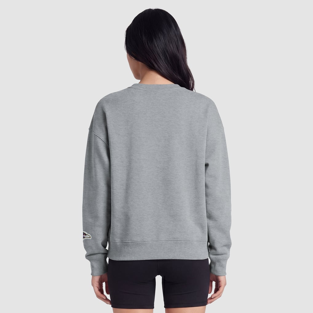 Baltimore Ravens Champion Women's Contrast Lined Sweatshirt - Heather Gray