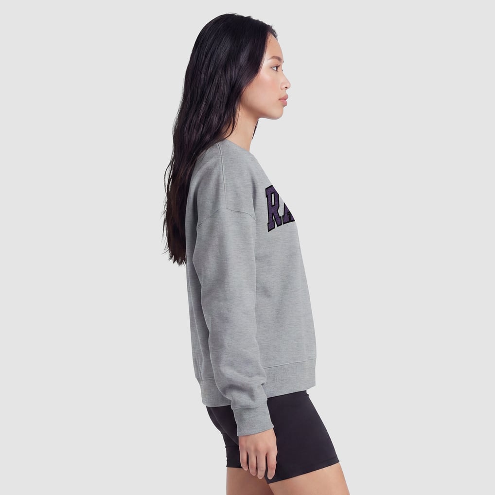 Baltimore Ravens Champion Women's Contrast Lined Sweatshirt - Heather Gray