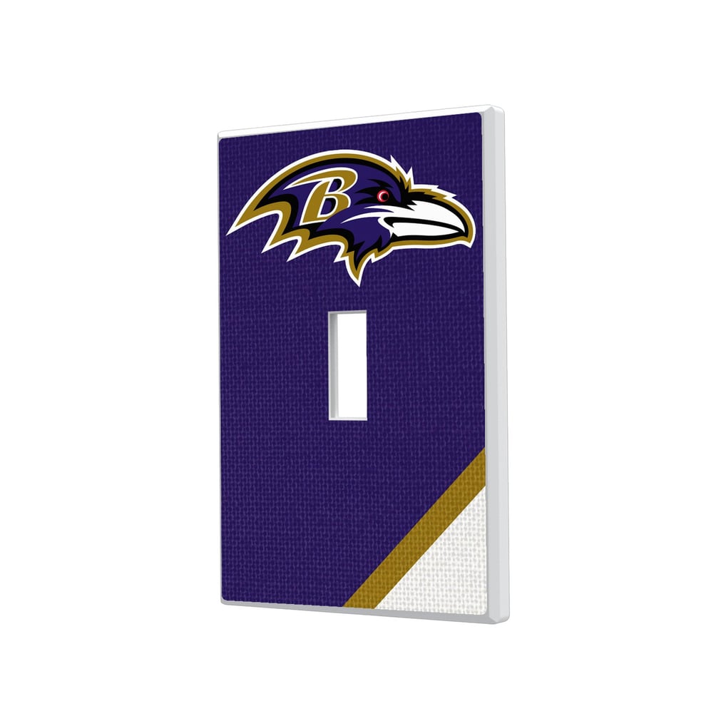 Baltimore Ravens Diagonal Stripe Single Toggle Light Switch Plate