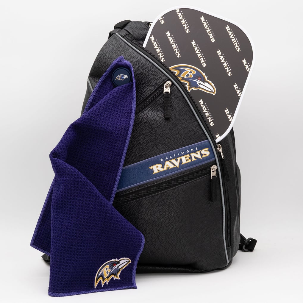 Baltimore Ravens Embroidered Team Pickleball Backpack