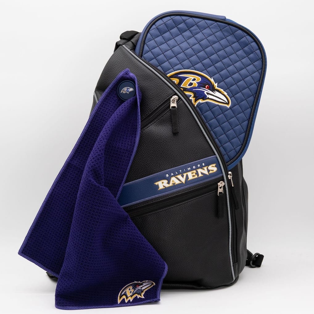 Baltimore Ravens Embroidered Team Pickleball Backpack