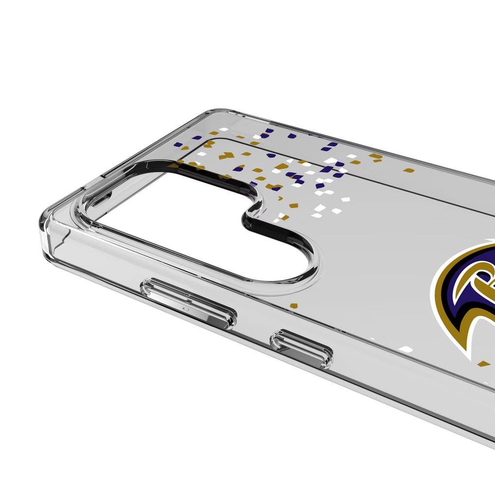 Baltimore Ravens Galaxy Clear Case with Confetti Design