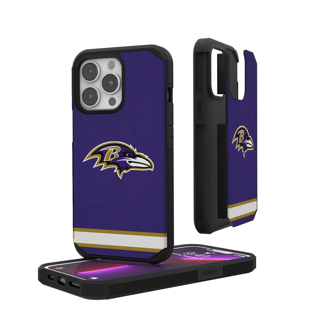 Baltimore Ravens iPhone Rugged Stripe Design Case