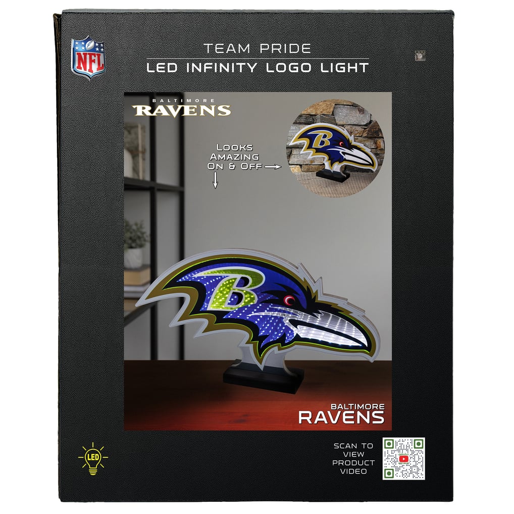 Baltimore Ravens LED Infinity Logo Light